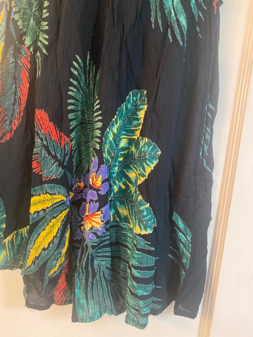Patrons of Peace Medium Tropical  Smocked Stretch Dress/Top 13"W x 18"L - Picture 2 of 8